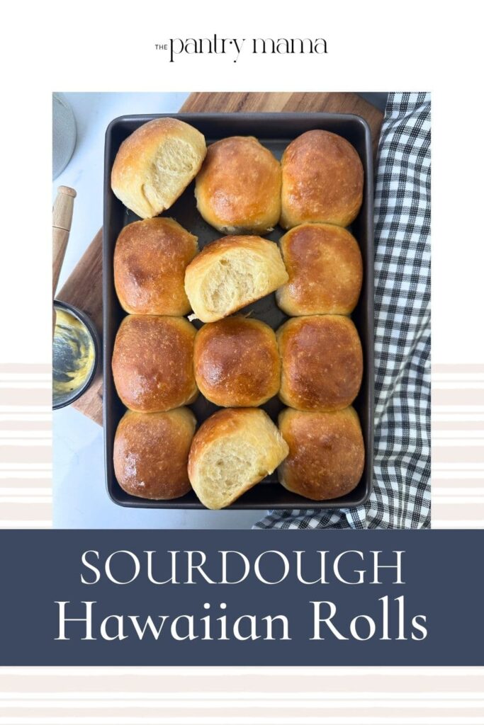Sourdough Hawaiian Rolls - Pinterest Image