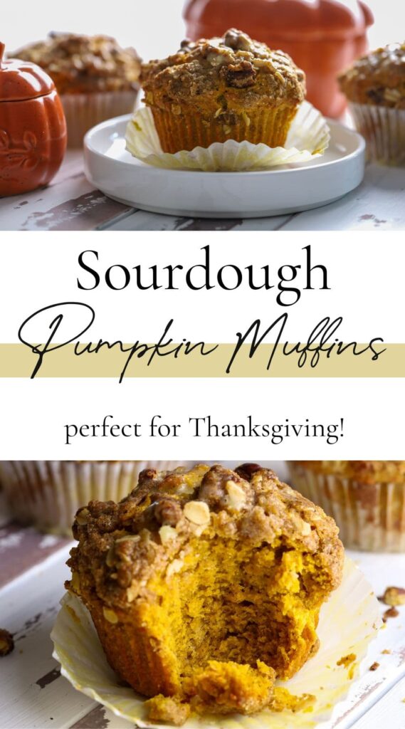 Sourdough Pumpkin Muffins - Pinterest Pin