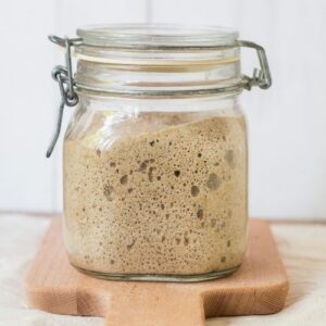How to store sourdough starter in the fridge.
