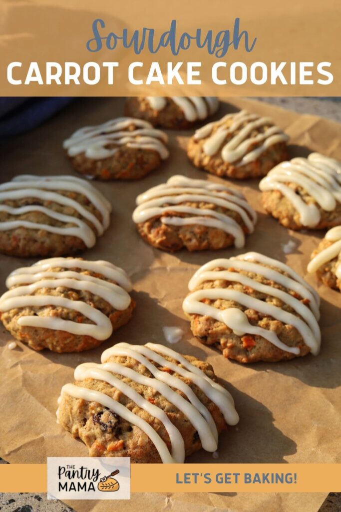 Sourdough Carrot Cake Cookies - Pinterest Image