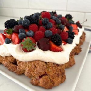SOURDOUGH BERRY SHEET PAN SHORTCAKE - RECIPE FEATURE IMAGE