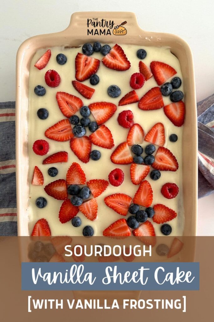 SOURDOUGH VANILLA SHEET CAKE - PINTEREST IMAGE