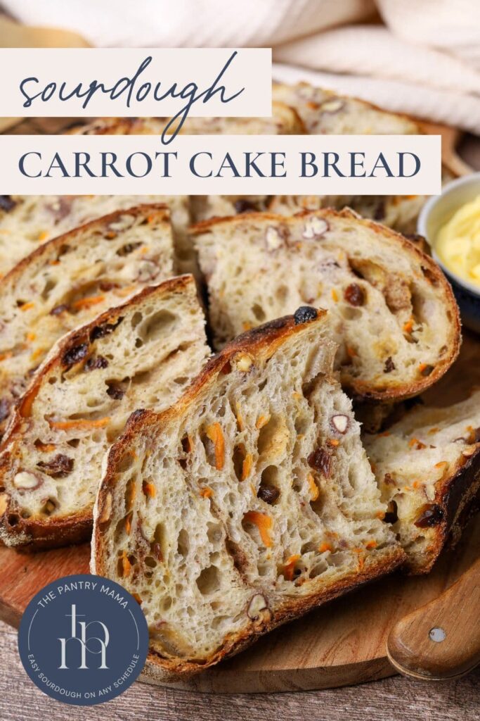 SOURDOUGH CARROT CAKE BREAD - PINTEREST PIN