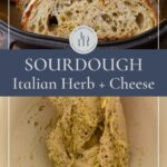 ITALIAN HERB AND CHEESE SOURDOUGH BREAD - PINTEREST IMAGE