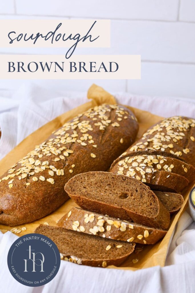 Sourdough brown bread - pinterest image
