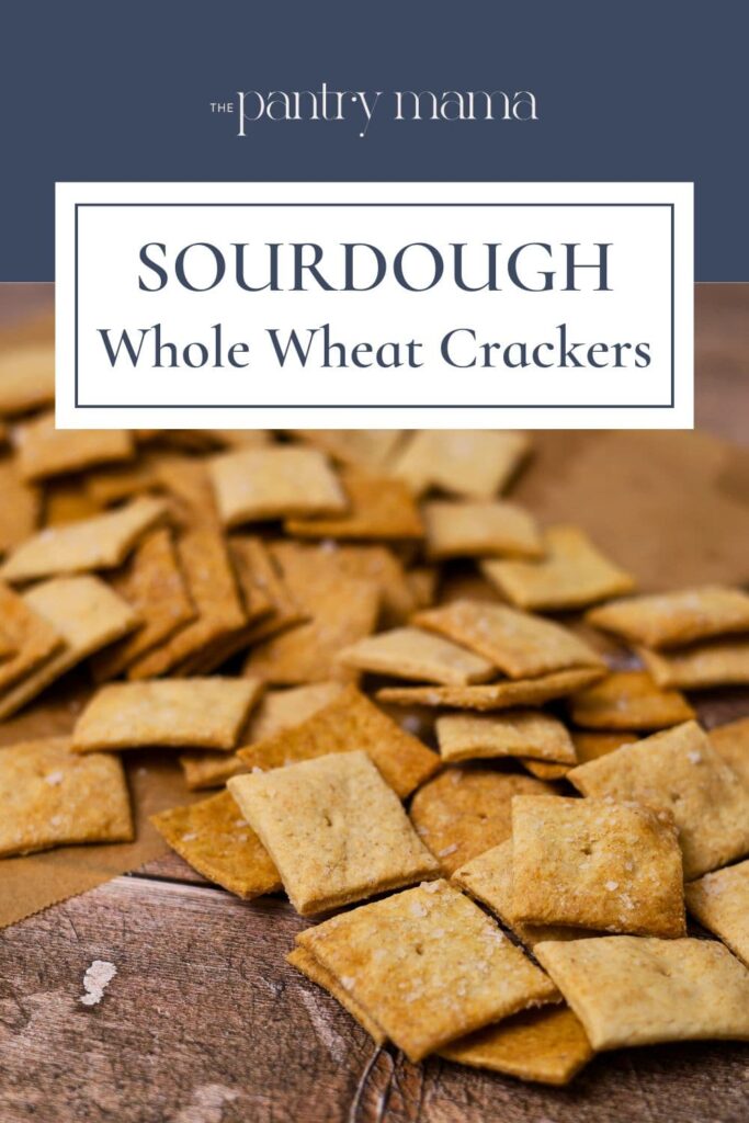 Sourdough whole wheat crackers - Pinterest Image
