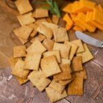 Whole wheat sourdough crackers - recipe feature image