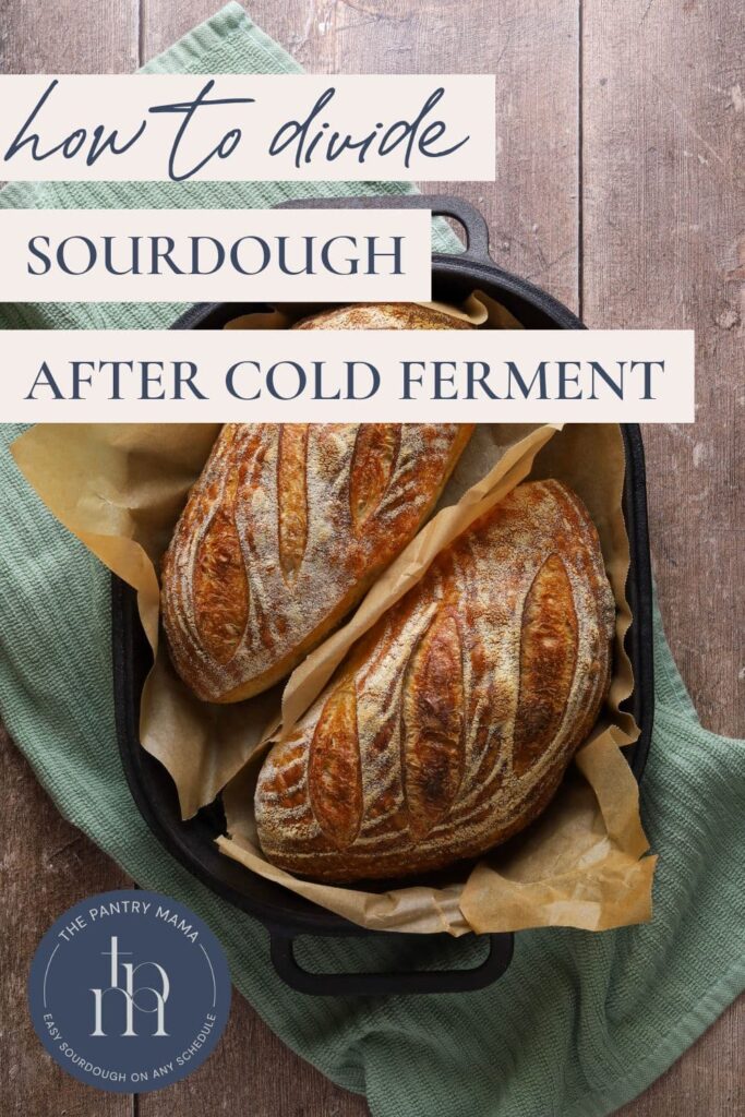 How To Divide Sourdough After Cold Ferment - Pinterest Image