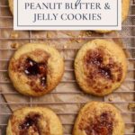 Sourdough peanut butter and jelly cookies Pinterest Pin.