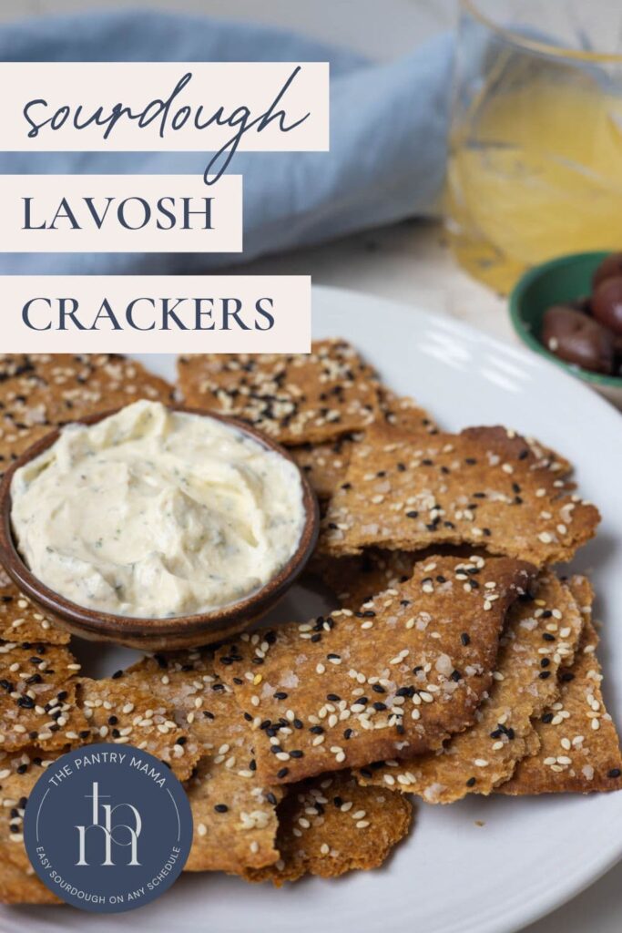 Pinterest Image - Sourdough Lavosh Crackers
